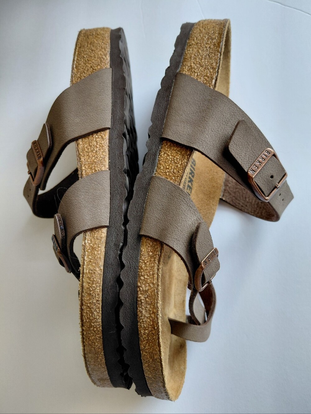 Birkenstocks- Women's 10 Mocha Mayari Birko-Flor Thong Sandal With Toe Loop. - Picture 8 of 13